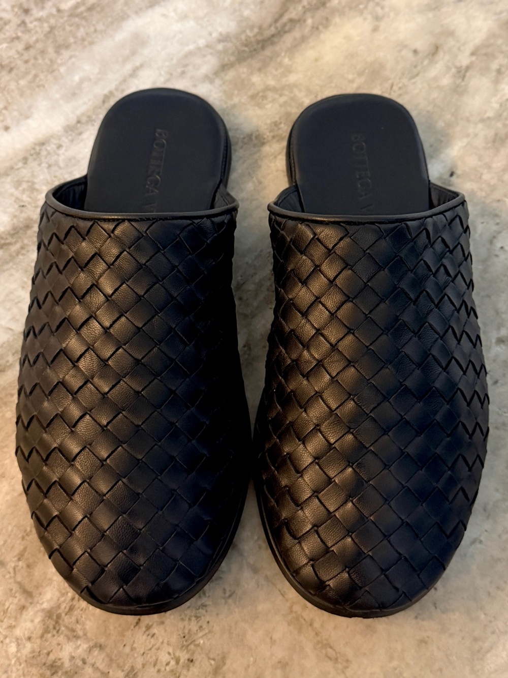 Bottega Veneta Sunday Slipper Slide Mule Intrecciato Leather Black 36 / 6 Woven